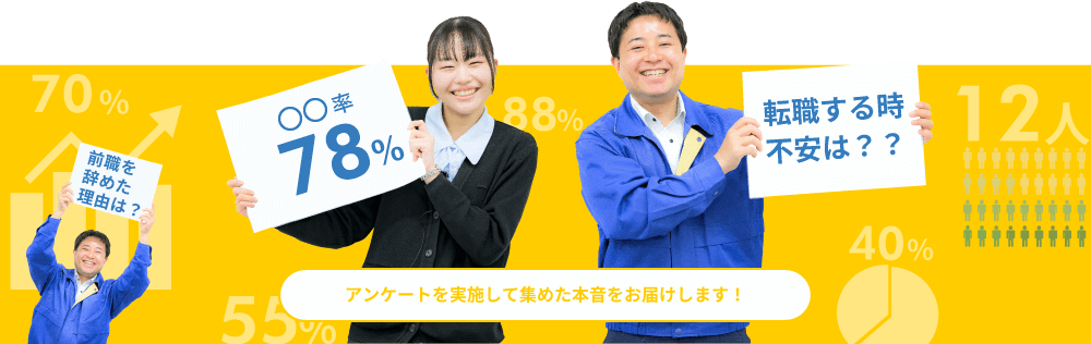 アンケートを実施して集めた本音をお届けします！